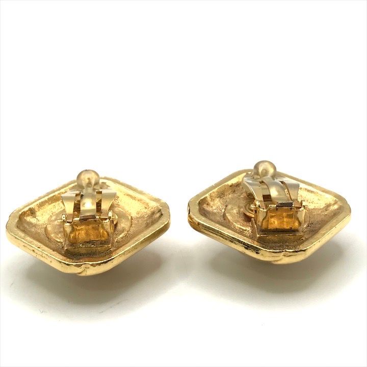 Chanel CC Logo Faux Pearl Earrings