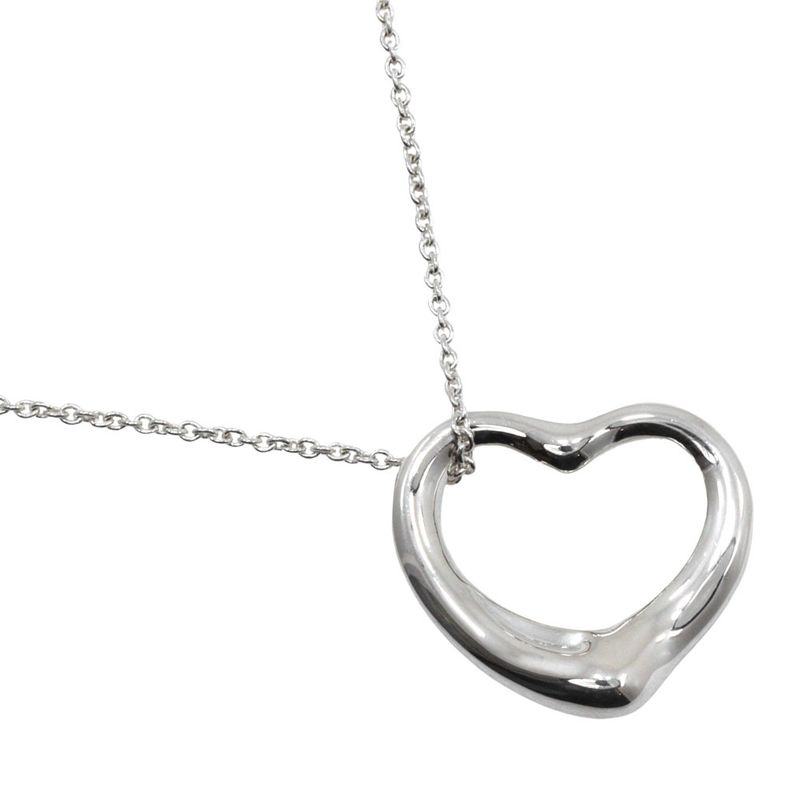Tiffany & Co Open Heart Elsa Peretti 925 Silver Ladies 5.9g Necklace