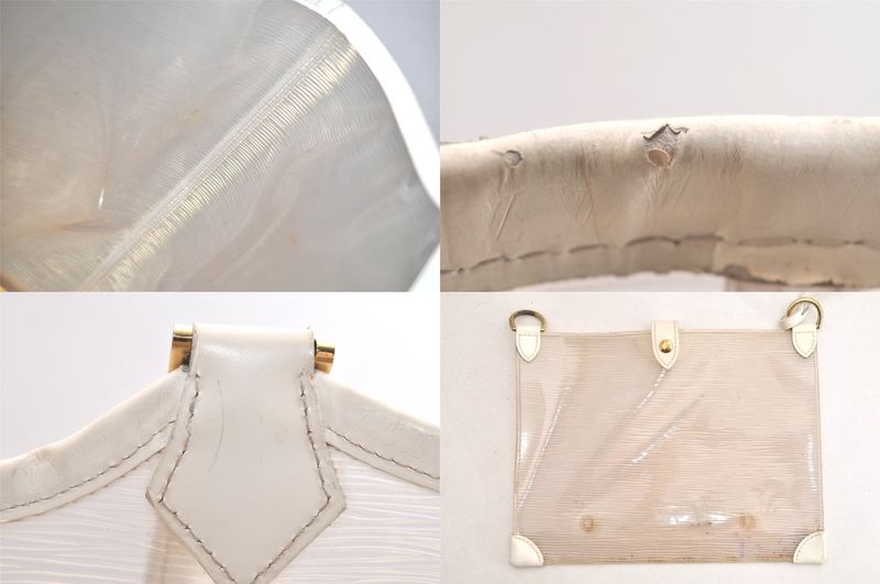 Louis Vuitton Epi Plage Lagoon Bay Tote Bag Clear White M92151 LV 3000n