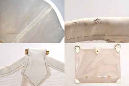 Louis Vuitton Epi Plage Lagoon Bay Tote Bag Clear White M92151 LV 3000n