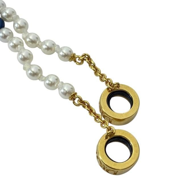 Christian DIOR Airpods Holder Necklace Airpods Holder Chain Logo Faux Pearl GP