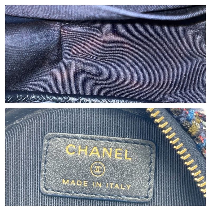 Chanel Tweed Round Chain Shoulder Bag Multicolor 429024 Shoulder Bag