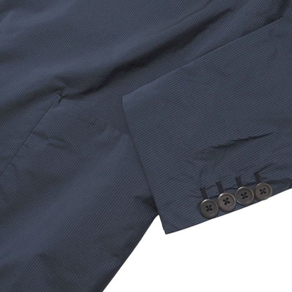 Prada G8240 Tailored Jacket Size 54R Stripe 2B Bleather Single Jacket Triangular