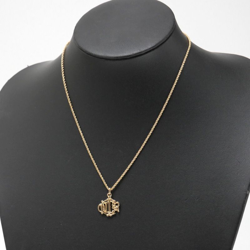 Christian DIOR Vintage Necklace Logo Gold Made In Germany 20241008 Ra1395