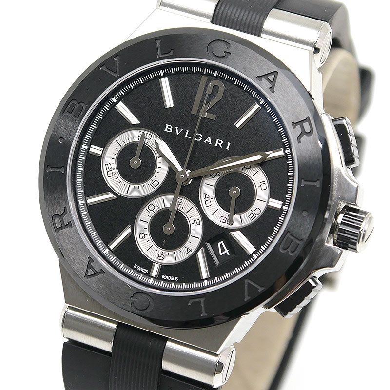 Bulgari Diagono Chronograph Dg42scch Automatic Black Dial