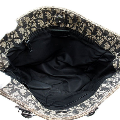 Dior Trotter Handbag Canvas Leather Women's Handbag Navy Excellent Condition