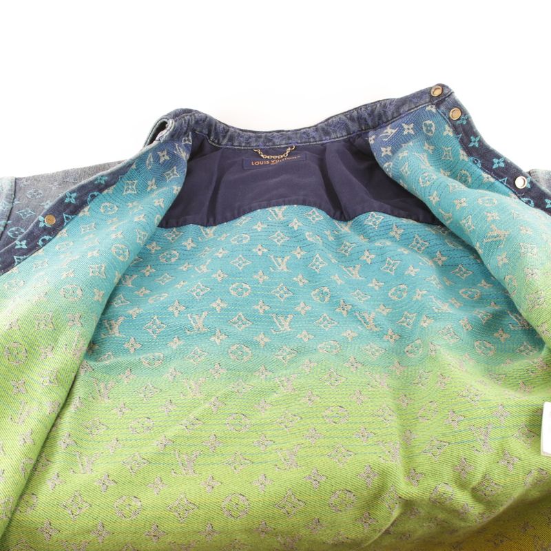 Louis Vuitton Rainbow Monogram Short Sleeve Denim Shirt Short Sleeve