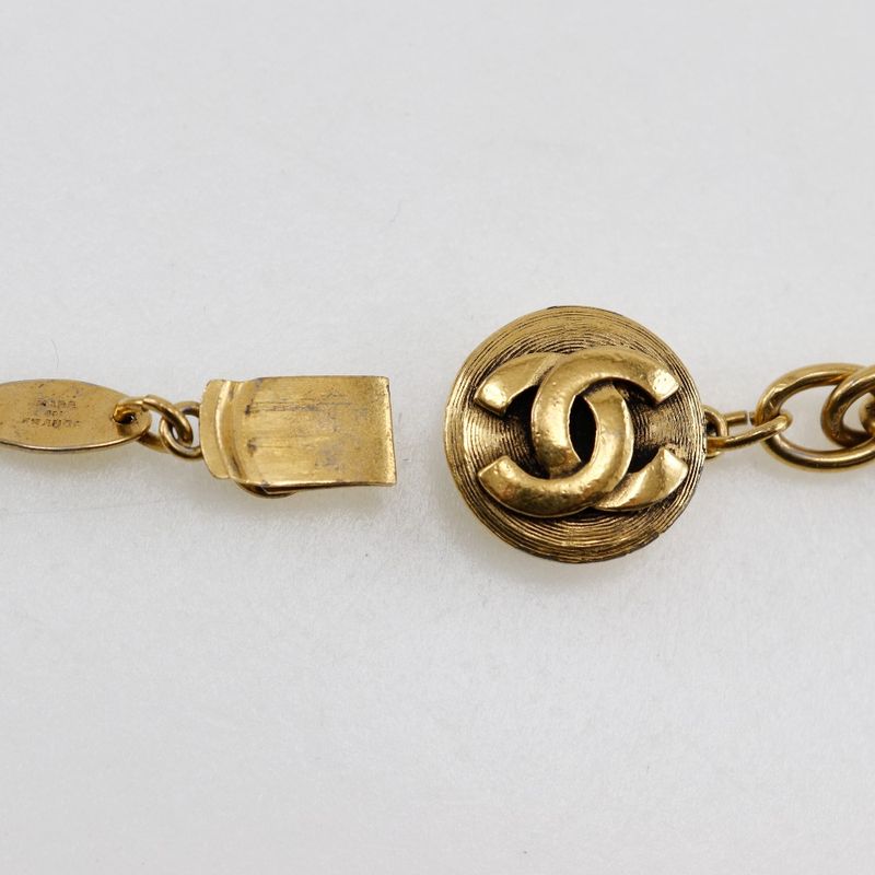 Chanel Long Chain Vintage Gold Plated Ladies 90.2g Necklace