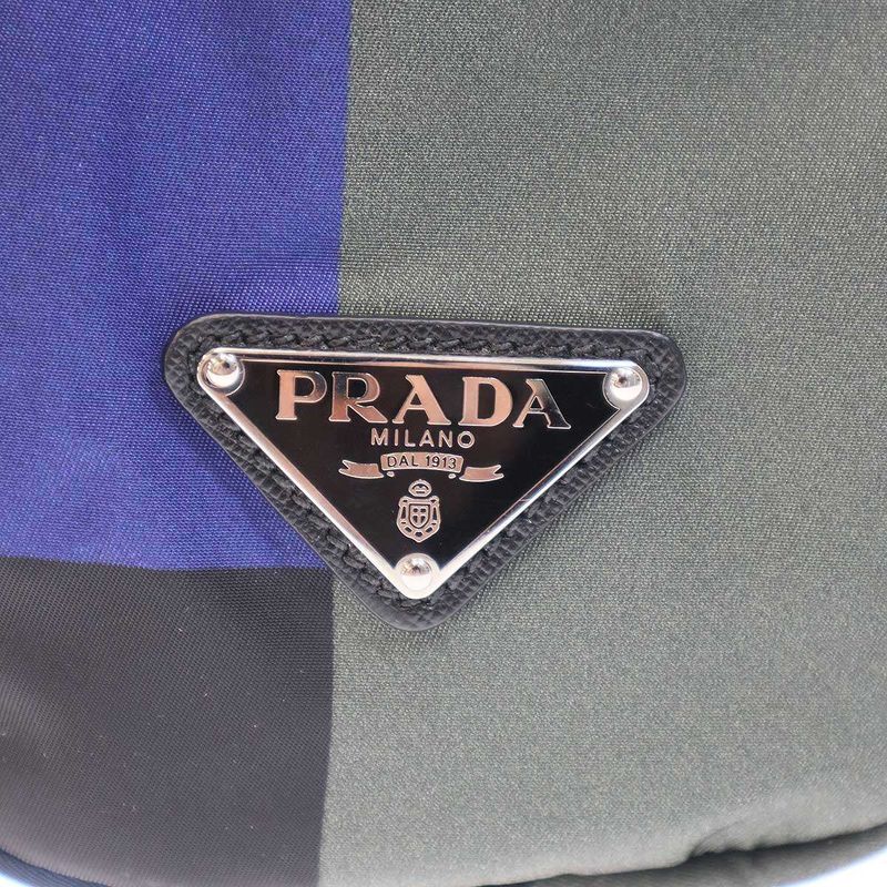 Prada 2vz135 Geometric Nylon Backpack Navy