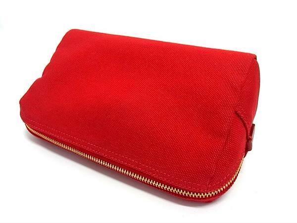 Prada Prada 1na693 Canvas Pouch Multi Case Small Bag Ladies Red Ax3243