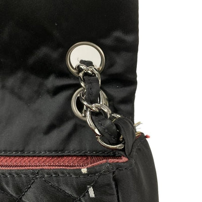 Chanel Shoulder Bag Matelasse Black And White Flap Bag / Silver Hardware /
