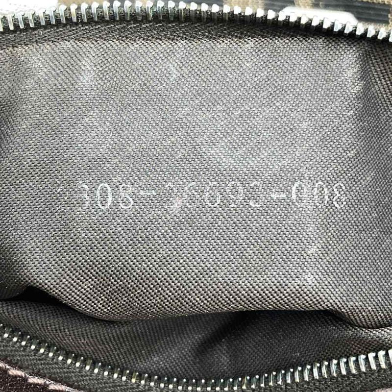 Fendi Zucca Handbag Tote Bag Nylon Brown Khaki Women