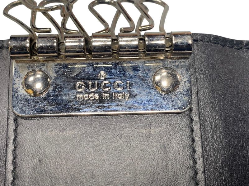 2665 Gucci GG Gucci Guccissima 6-Ring Key Case with Key Ring 473824 Leather Pre-Owned