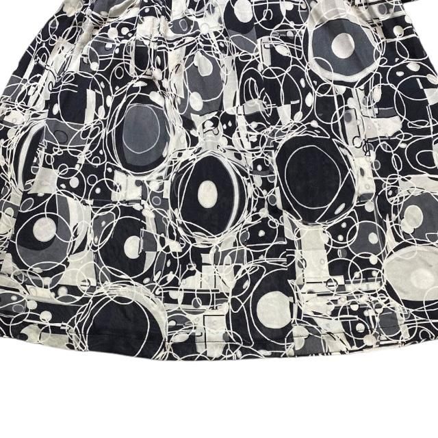 Chanel Dress Long Sleeves Total Pattern Coco Mark Silk Black [size 38] 08P