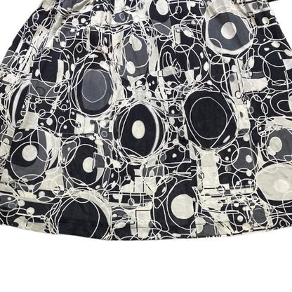 Chanel Dress Long Sleeves Total Pattern Coco Mark Silk Black [size 38] 08P