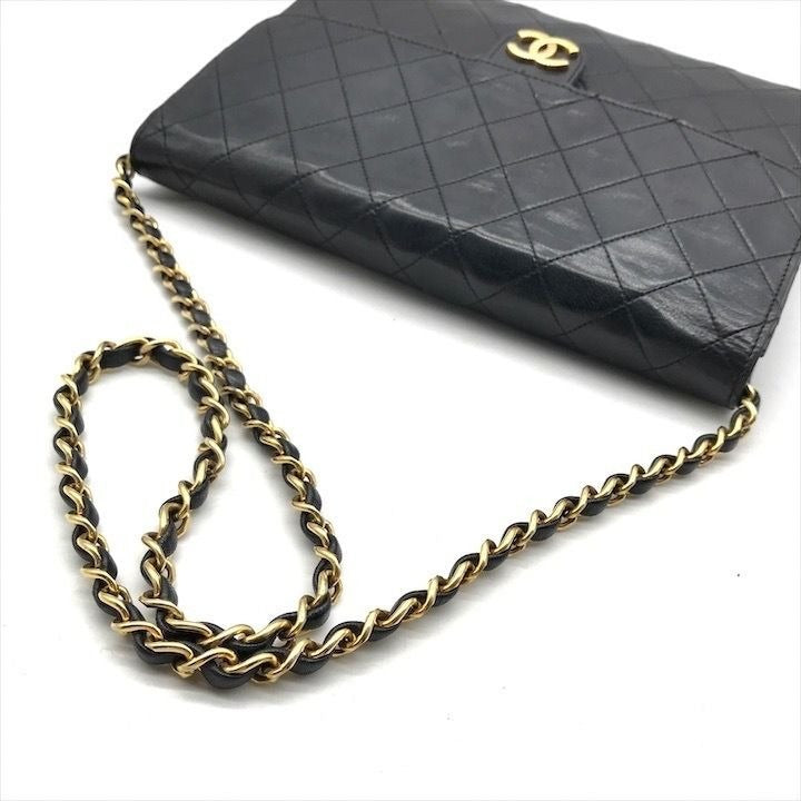 CHANEL 24K Timeless Classic Vintage Small Single Flap Bag Chain Purse