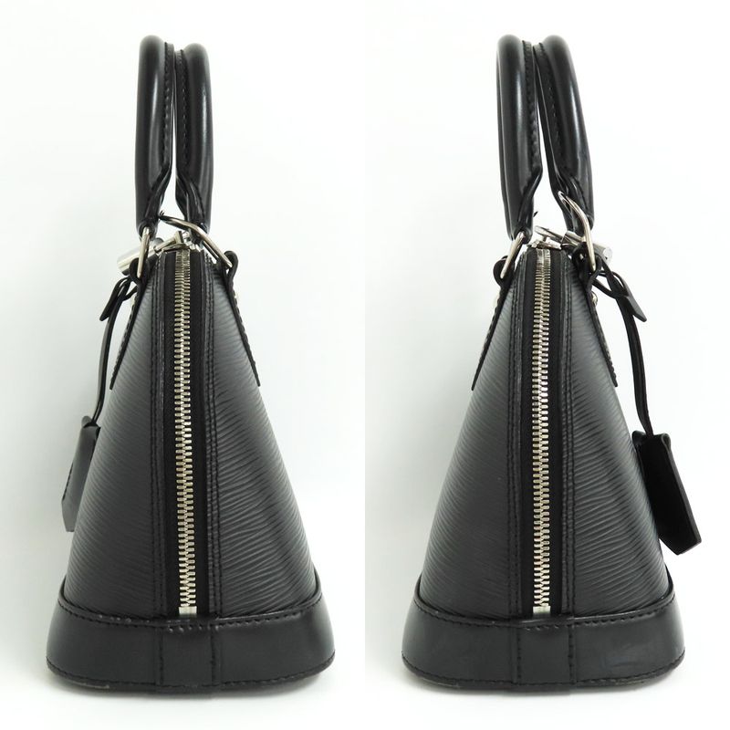 Louis Vuitton Alma BB M40862 Epi Black 2WAY Handbag Silver-hardware