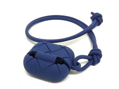 Bottega Veneta Intrecciato Rubber Airpods Case Airpods Case Navy
