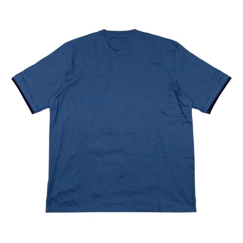 Hermes Short Sleeve T-Shirt Detail Saddle Stitching H467950ha5uxl Cotton Blue