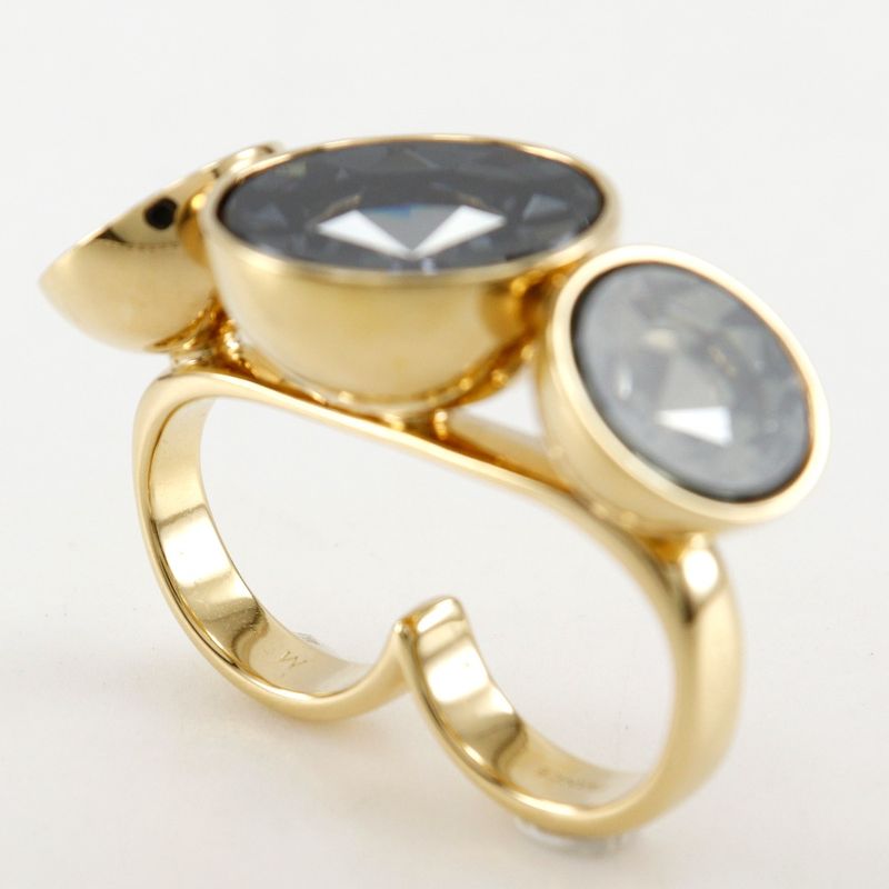 Louis Vuitton Over The Rainbow Spark Ring Double Finger Twist Band M65256 Gold