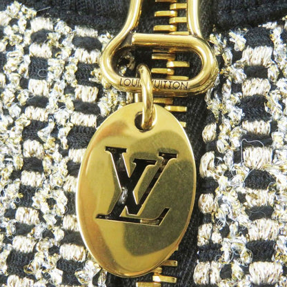 Louis Vuitton 23SS 1aayvw Zip Up Lurex Tweed Dress/short Sleeve Dress Black