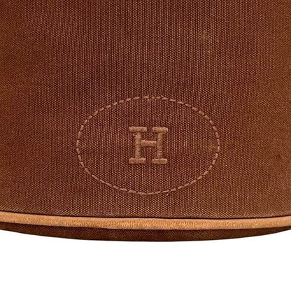 Hermes Drawstring Backpack Porochon Mimir PM Brown Excellent Condition Cotton