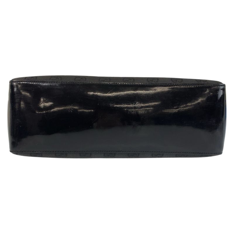 Gucci Black Silver Hardware GG Canvas/plastic 001 3752 Shoulder Bag Women 504840