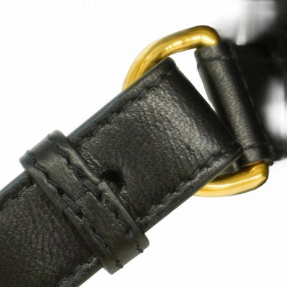 Christian Dior Backpack Daypack Canage Caro Leather Black Gold Hardware Women