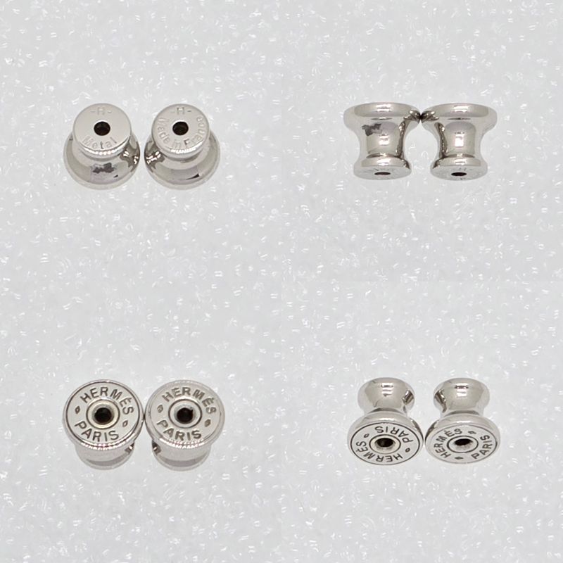 Hermes Attrage Earrings Binaural Enamel White/multicolor Stud Earrings With Box