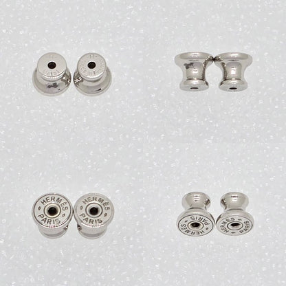 Hermes Attrage Earrings Binaural Enamel White/multicolor Stud Earrings With Box