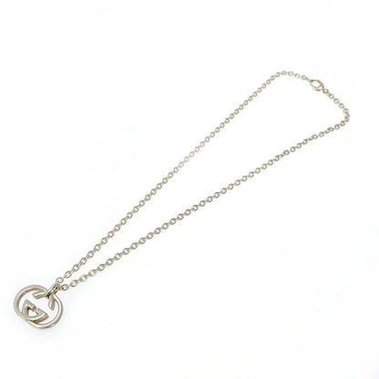 Gucci Silver Interlocking Necklace 25.8g 925 Engraved 337846 Necklace