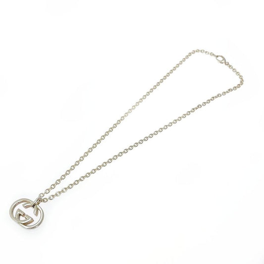 Gucci Silver Interlocking Necklace 25.8g 925 Engraved 337846 Necklace