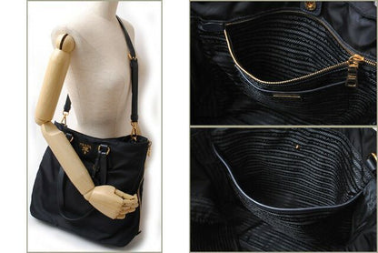 Prada Tote Bag Shoulder Bag Prada Nylon Blue 2-way With Strap