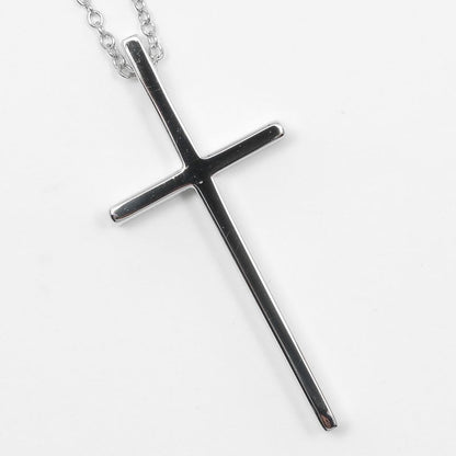 Tiffany & Co Metro Cross 18kwhite Gold Ladies 5.5g Necklace
