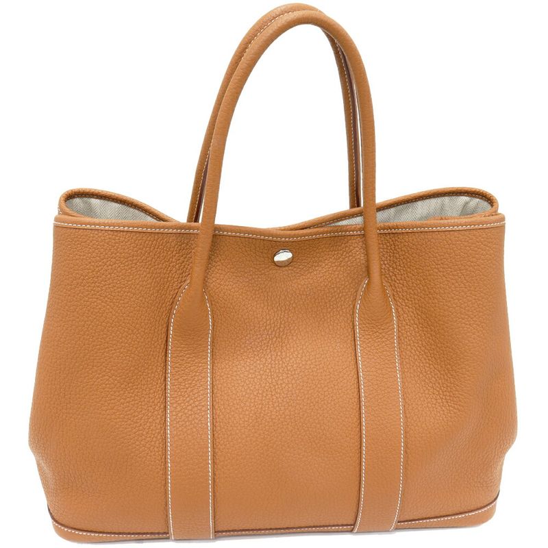 Hermes Tote Handbag Garden Party PM 36 Negonda Gold Silver Hardware