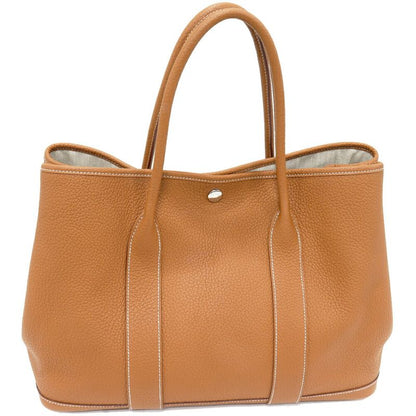 Hermes Tote Handbag Garden Party PM 36 Negonda Gold Silver Hardware