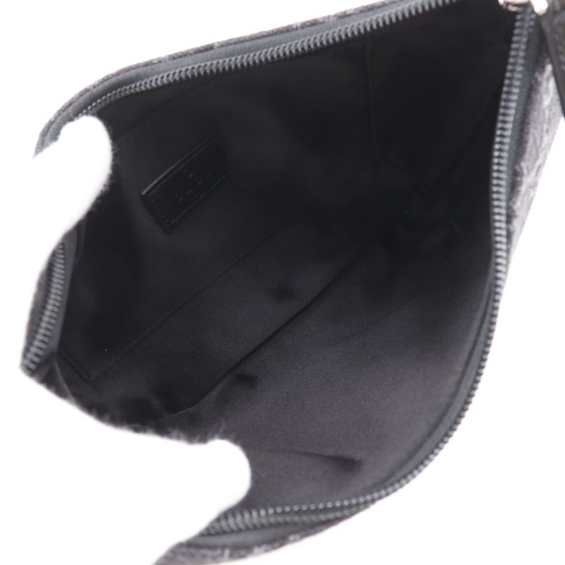 Gucci Horsebit Slim Small Shoulder GG 774719 Denim Black Women's Shoulder Bag