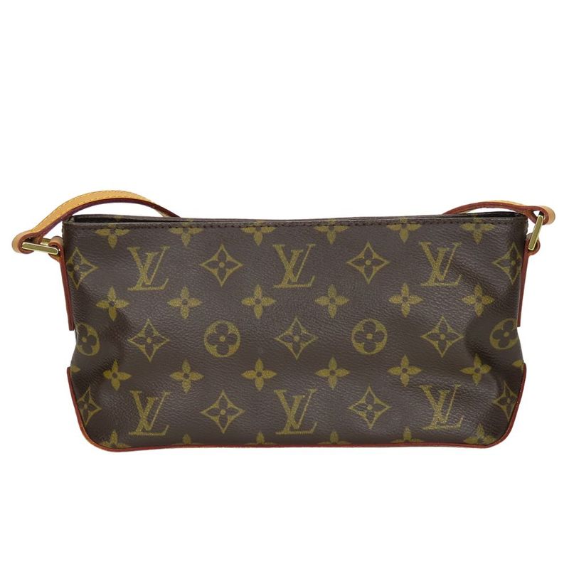 Louis Vuitton Shoulder Bag Trotter M51240 Monogram Brown Gold Hardware Pochette