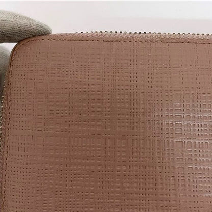 Loewe Round Zipper Long Wallet Pink Linen