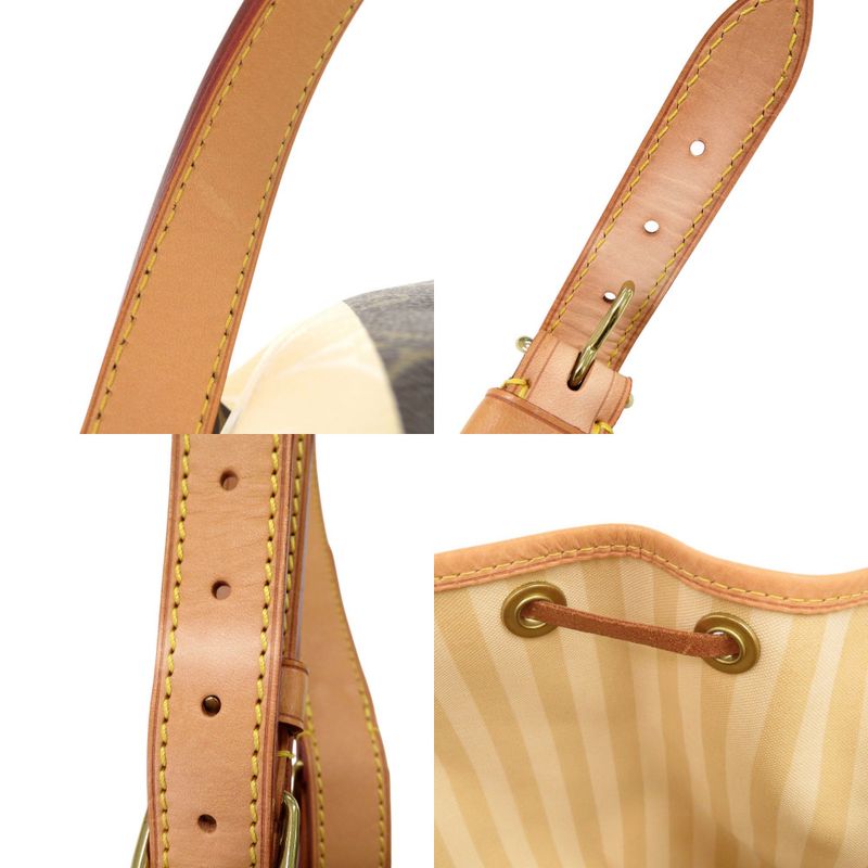 Louis Vuitton Petit Noe Monogram Rayures M40564 Beige Brown Shoulder Bag LV