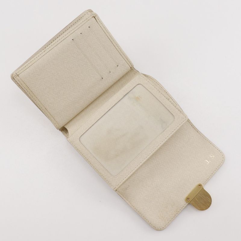 Louis Vuitton Portefeuille Joy N60030 Damier Azure Canvas Ladies Fold Wallet