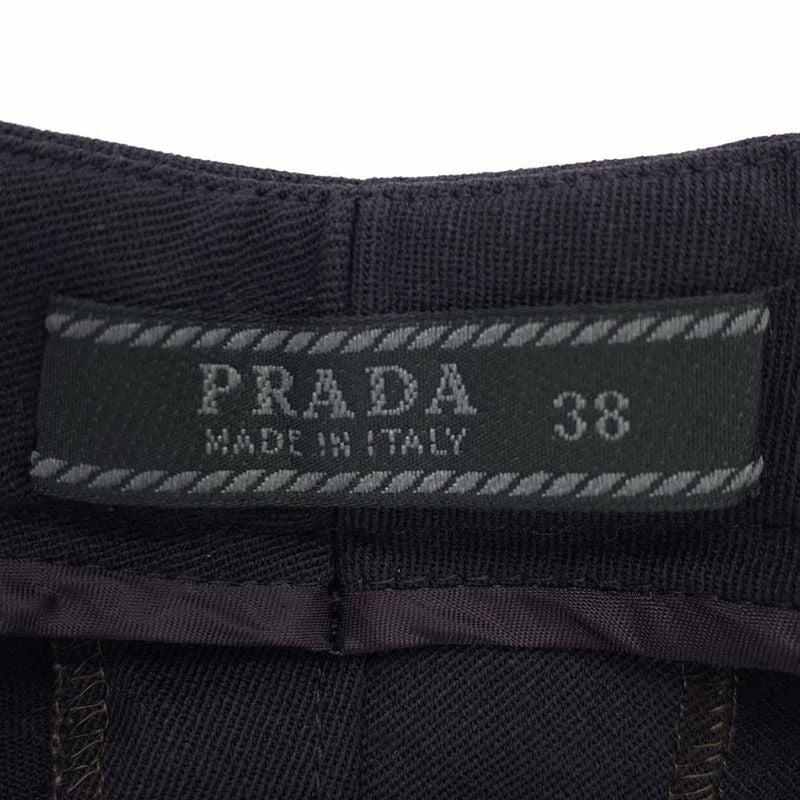 Prada Wool Stretch Slacks Pants Purple 38