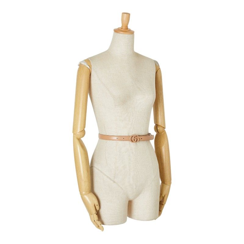 Gucci GG Marmont Belt Size: 70/28 409417 Beige Leather Women's Gucci