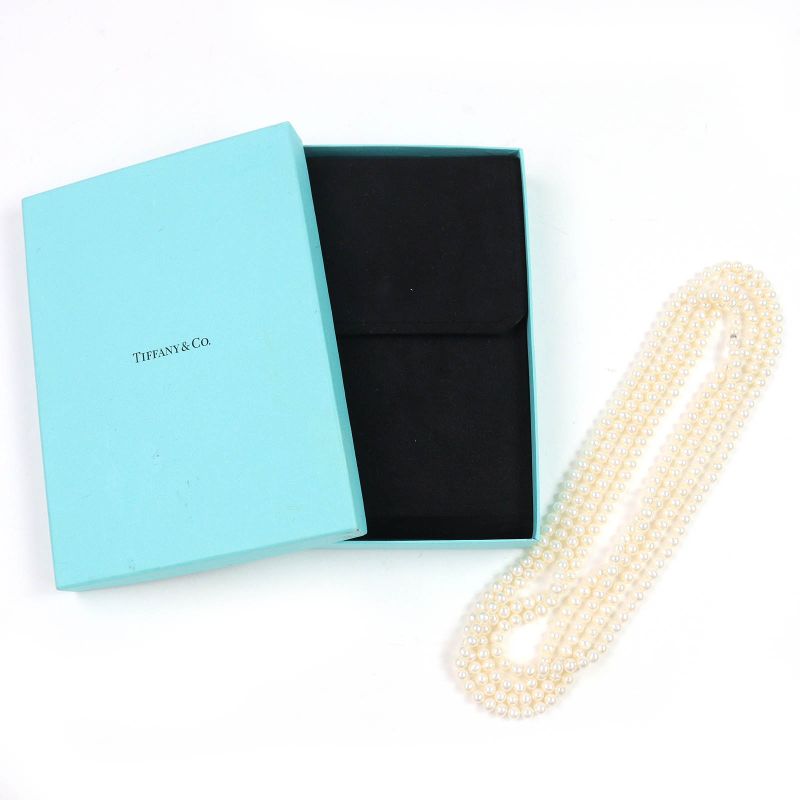 Tiffany & Co Ag925 Long Pearl Necklace Accessory White Weight 186g Women