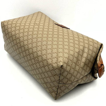 Celine Mc912 Pouch Clutch Bag Large Macadam Beige Brown Pvc/leather Women