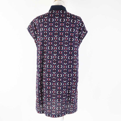 Hermes 23 Years 3e4512db Canoe 100% Cotton Allover Print French Sleeve Polo