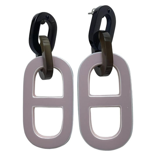 Hermes Earrings Pigmanchaine D'ancre Light Pink X Light Blue X Multi