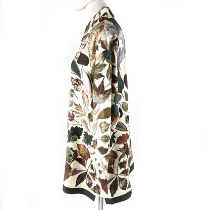 Hermes Vintage Tourbillon Swirls 100% Silk Margiela Period Fallen Leaves Long