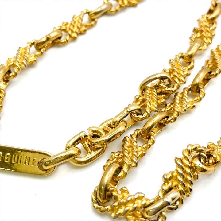 Celine Chain Vintage Necklace Gold