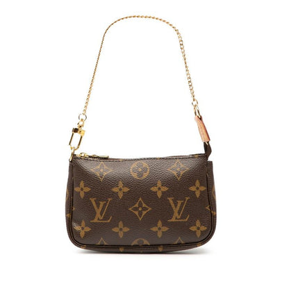 Louis Vuitton Monogram Accessoire Pouch Mini Handbag M58009 Brown PVC Leather
